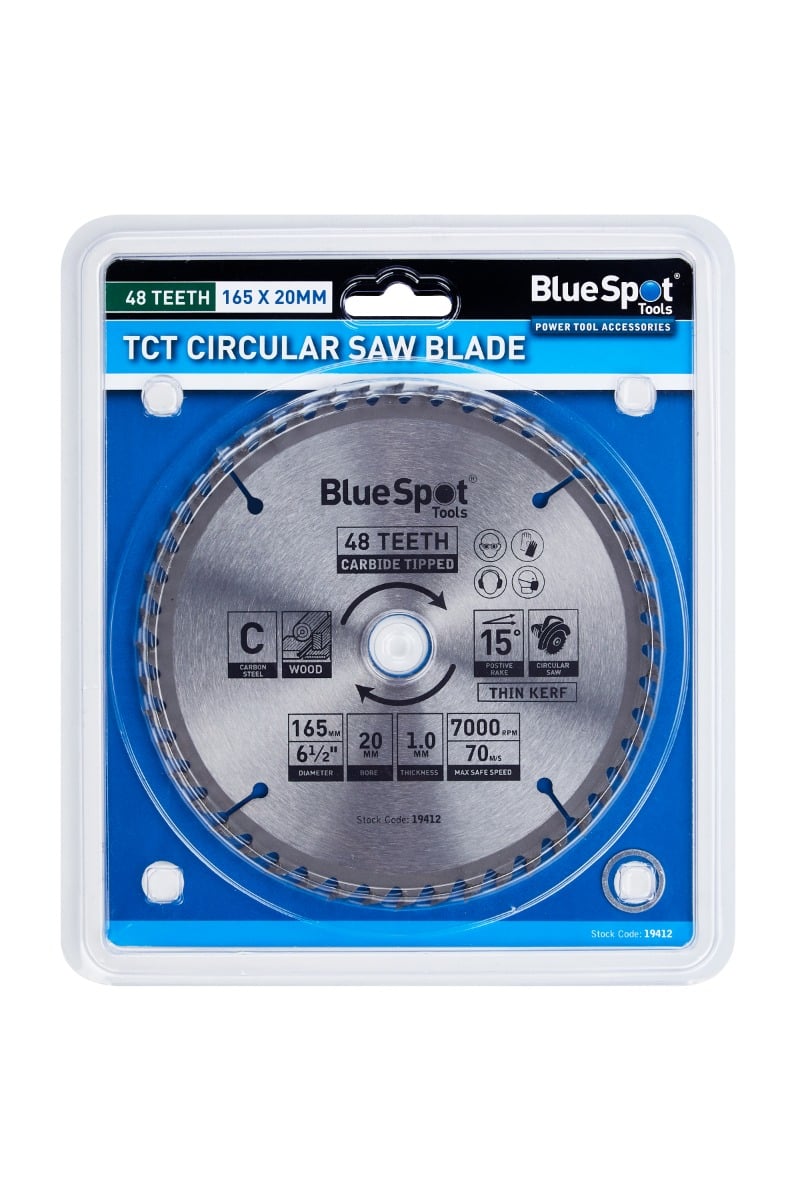 Blue Spot Tools 165mm x 20mm Circular Saw Blade (48 Teeth)