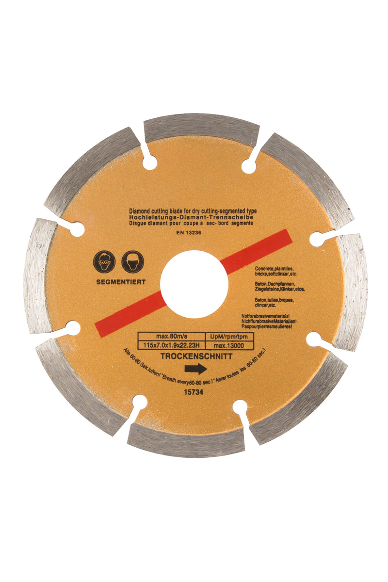 Blue Spot Tools Segmented Gold Diamond Dry Cutting Disc