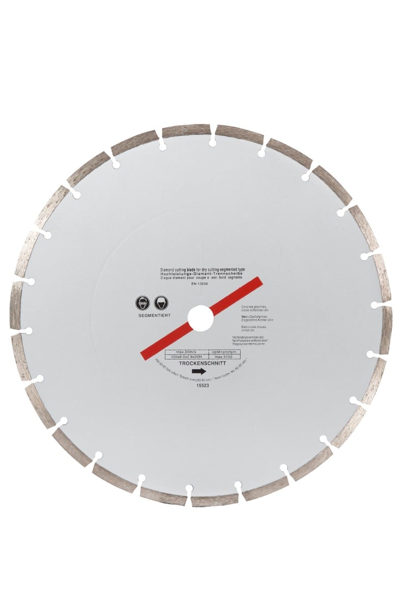Blue Spot Tools 300mm (12") Segmented Silver Diamond Dry Cutting Disc
