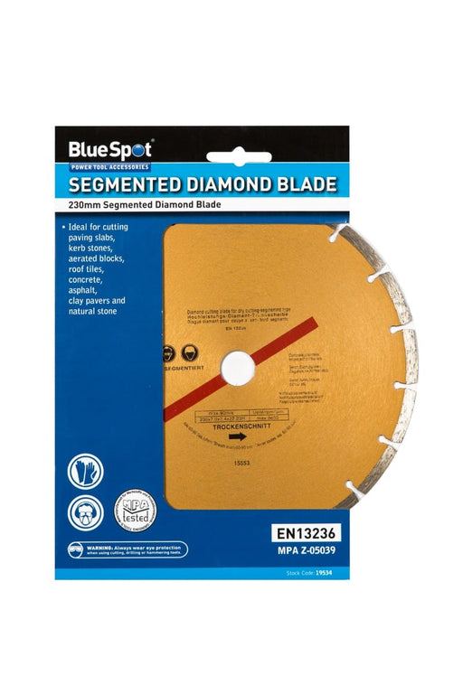 Blue Spot Tools Segmented Gold Diamond Dry Cutting Disc