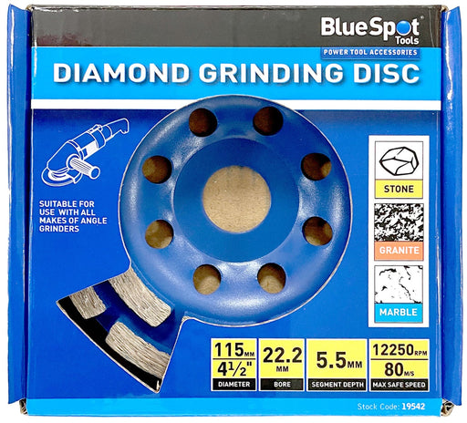Blue Spot Tools 115mm (4 1/2") Cup Grinding Wheel