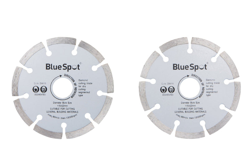 Blue Spot Tools 2 PCE Segmented Diamond Dry Cutting Disc