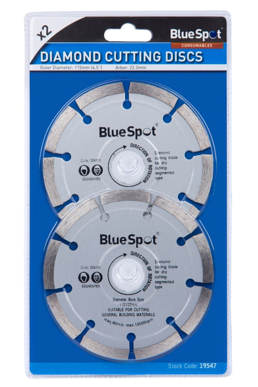 Blue Spot Tools 2 PCE Segmented Diamond Dry Cutting Disc