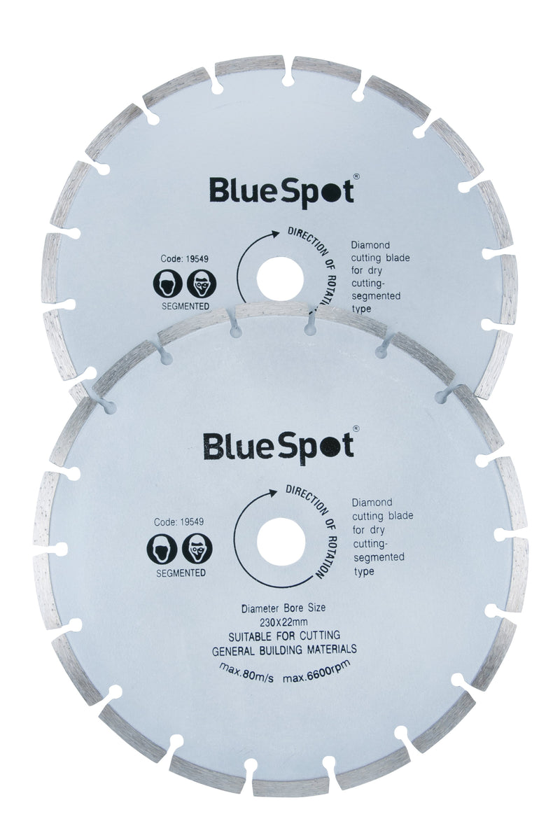 Blue Spot Tools 2 PCE Segmented Diamond Dry Cutting Disc