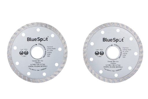 Blue Spot Tools 2 PCE Turbo 115mm (4.5") Diamond Discs