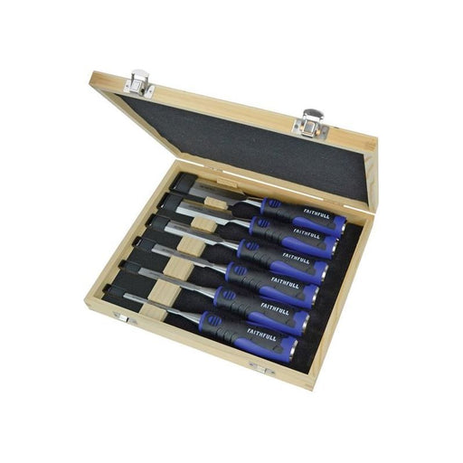 Faithfull Soft Grip Chisel Set + Storage Box, 6 Piece Faithfull - RockBottom Northampton
