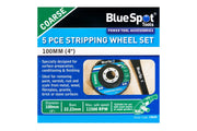 Blue Spot Tools 5 PCE 100mm (4") Rust Remover Grinding Wheel