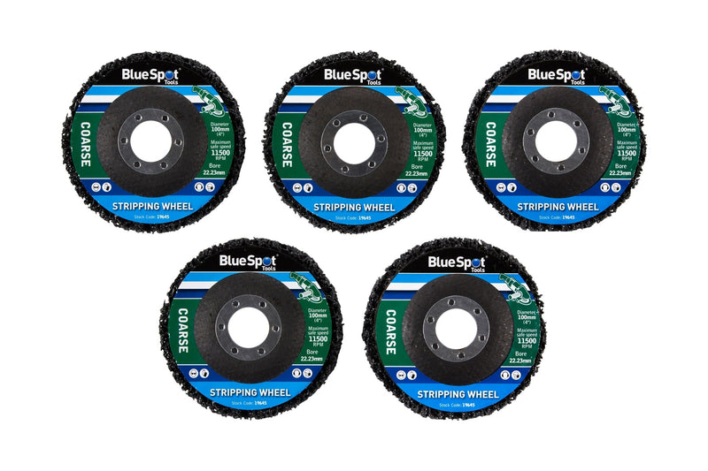 Blue Spot Tools 5 PCE 100mm (4") Rust Remover Grinding Wheel