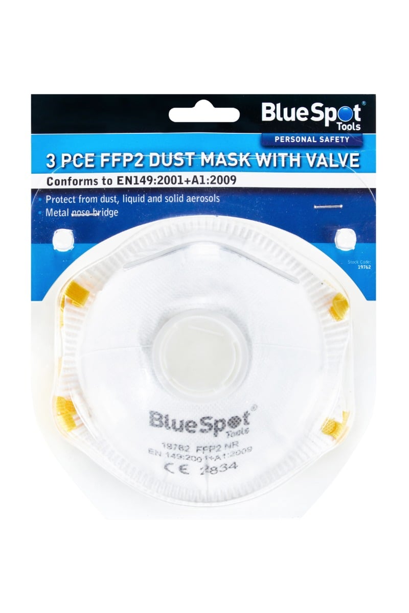 Blue Spot Tools 3 PCE FFP2 Dust Mask With Valve