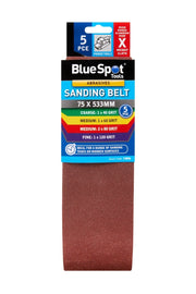 Blue Spot Tools 5 PCE Mixed 75 Sanding Belt