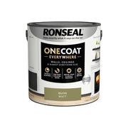 Ronseal One Coat Everywhere Interior Paint Olive Matt 2.5 litre Ronseal - RockBottom Nothampton