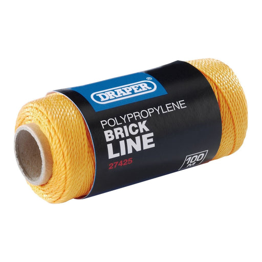 Draper Polypropylene Brick Line, 100m, Orange Draper - Town Tools