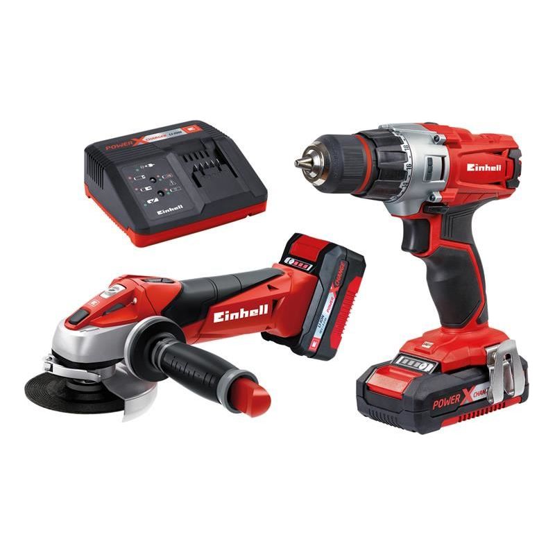 Einhell TE-TK 18 Li Drill & Grinder Kit 18V 1 x 1.5Ah & 1 x 3.0Ah Li-ion Einhell - RockBottom Northamptin
