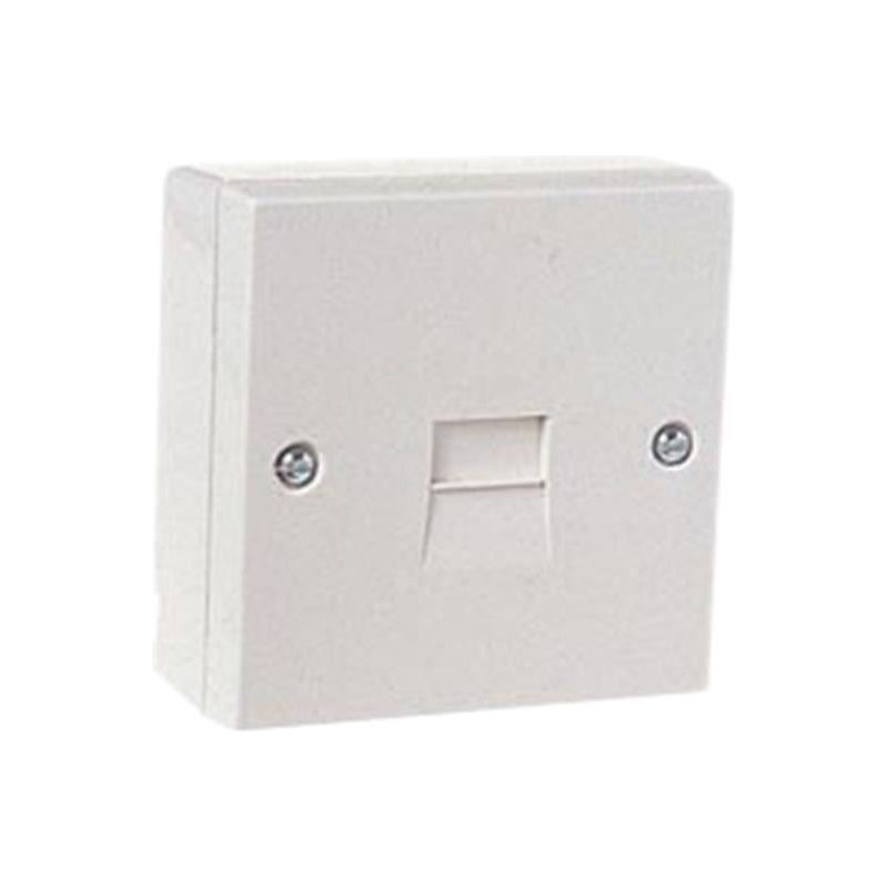 Dencon Telephone Socket 1 Way White Dencon - RockBottom Northampton