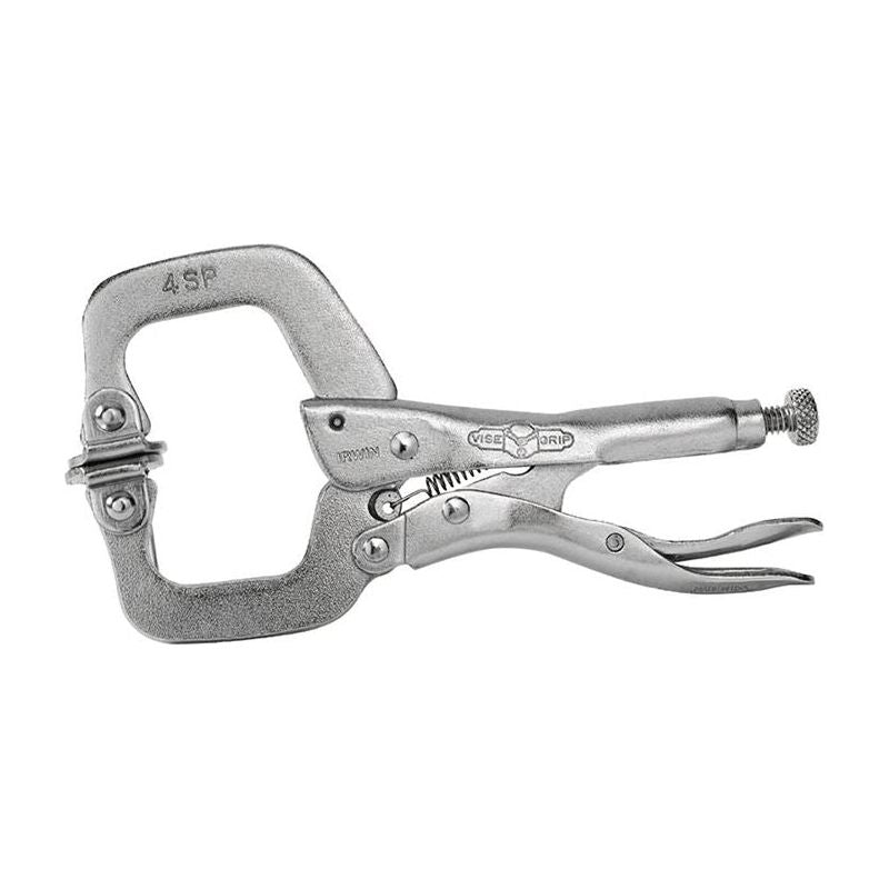 Irwin® Vise-Grip® 4SP Locking C-Clamp Swivel Pad 100mm (4in) IRWIN® Vise-Grip® - RockBottom Northampton