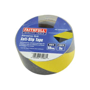 Faithfull Anti-Slip Tape 50mm x 5m Black & Yellow Hazard Faithfull - RockBottom Northampton