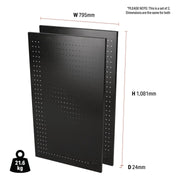 Draper BUNKER Modular Corner Unit Back Panels/Pegboards, 795mm (Pair) Draper - Town Tools 