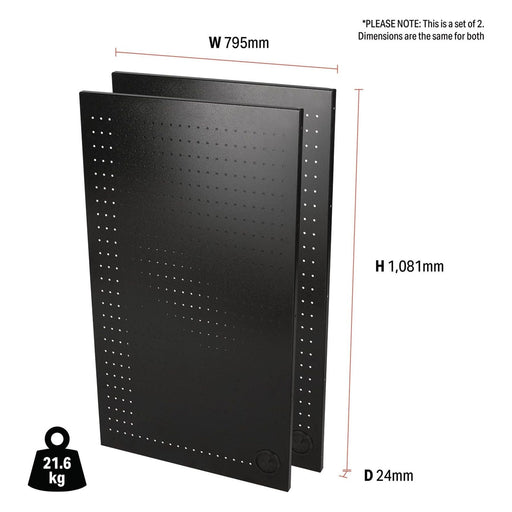 Draper BUNKER Modular Corner Unit Back Panels/Pegboards, 795mm (Pair) Draper - Town Tools 
