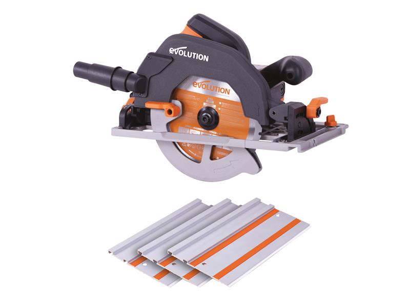 Evolution - R185CCSX Circular Track Saw Kit 185mm 1600W 110V