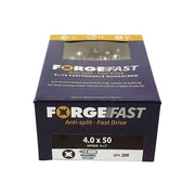 Forgefix ForgeFast Pozi Compatible Elite Performance Wood Screw ZY 4.0 x 50mm Box 200 ForgeFix - RockBottom Northampton