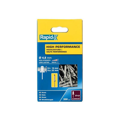 Rapid High Performance Rivets 4.8 x 25mm (Box 200) Rapid - RockBottom Nothampton