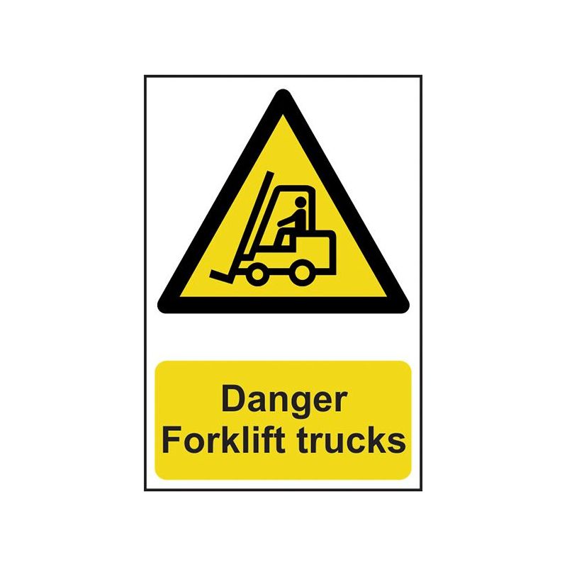 Scan Danger Forklift Trucks - PVC Sign 200 x 300mm Scan - RockBottom Nothampton