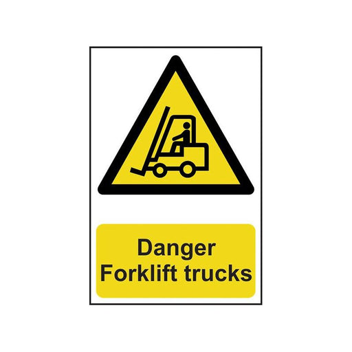 Scan Danger Forklift Trucks - PVC Sign 200 x 300mm Scan - RockBottom Nothampton