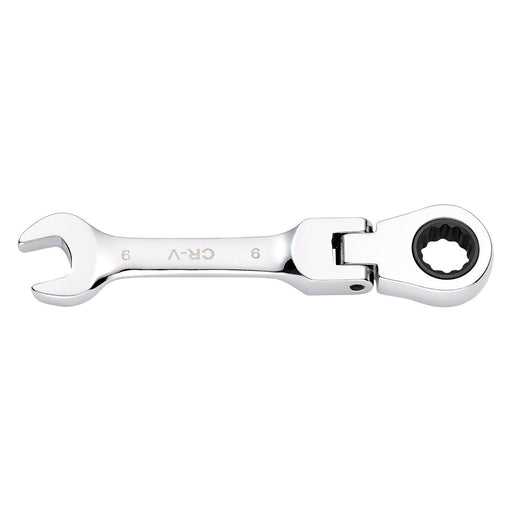 Draper HI-TORQ Metric Stubby Flexible Head Ratchet Combination Spanner, 9mm Draper - Town Tools