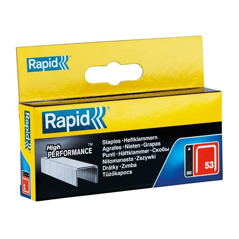 Rapid 53/12B 12mm Galvanised Staples (Box 2500) Rapid - RockBottom Nothampton