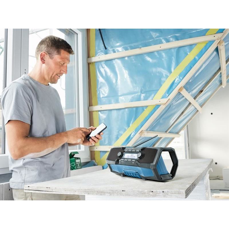 Bosch GPB 18V-2 C Professional Bluetooth DAB+ Radio 240V & Li-ion Bare Unit Bosch - RockBottom Northampton