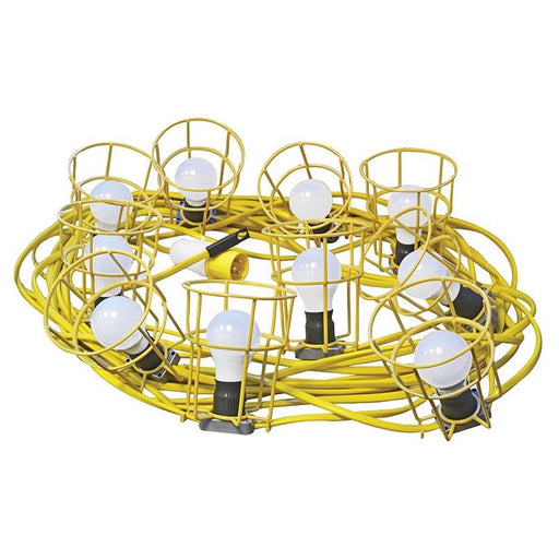 Faithfull Power Plus Festoon Lights Low Energy 10 LED Bulbs 110V 22m Faithfull Power Plus - RockBottom Northampton