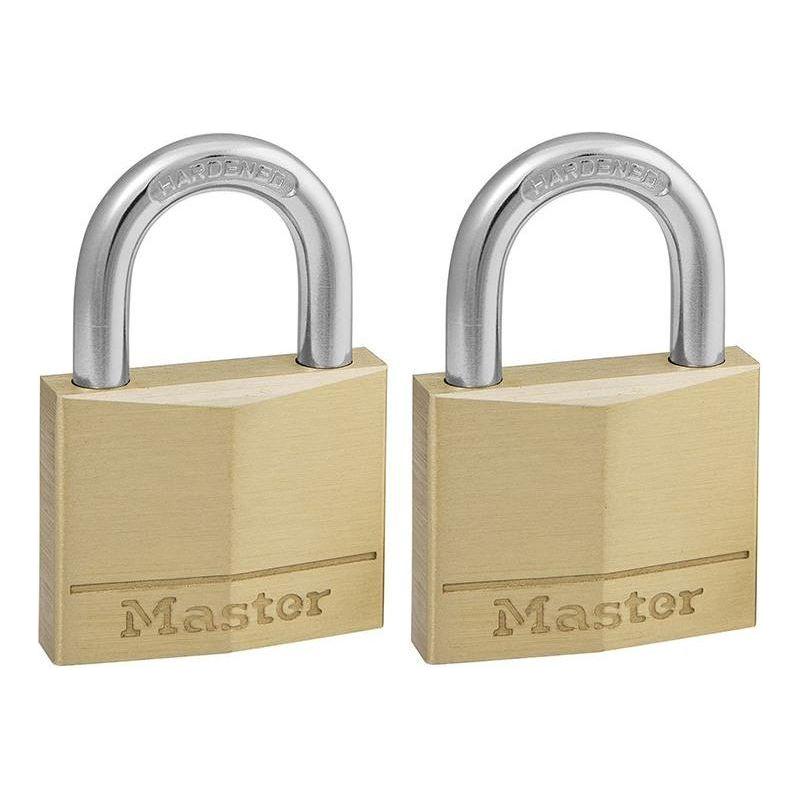 Master Lock Solid Brass 40mm Padlock 4-Pin - Keyed Alike x 2 Master Lock - RockBottom Northampton
