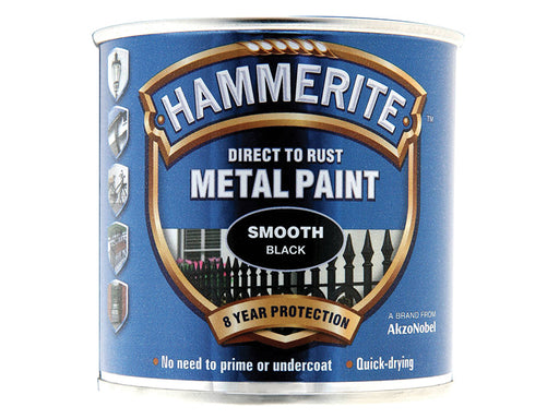 Hammerite Direct To Metal Smooth Black 250ml