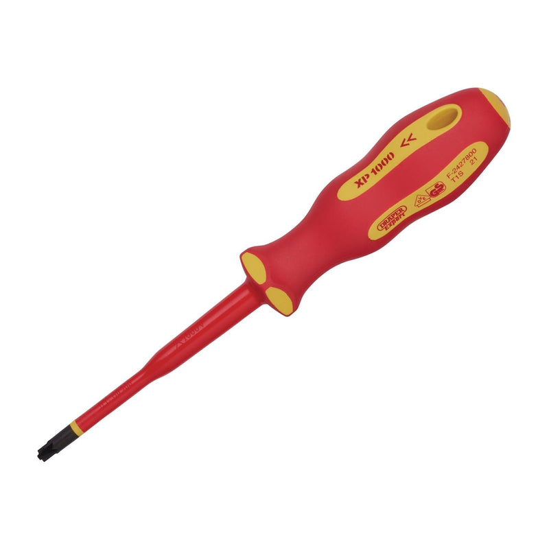 Draper XP1000 VDE PZ/SL Type Slimline Screwdriver, No.2 x 100mm 02256 Draper - Town Tools 