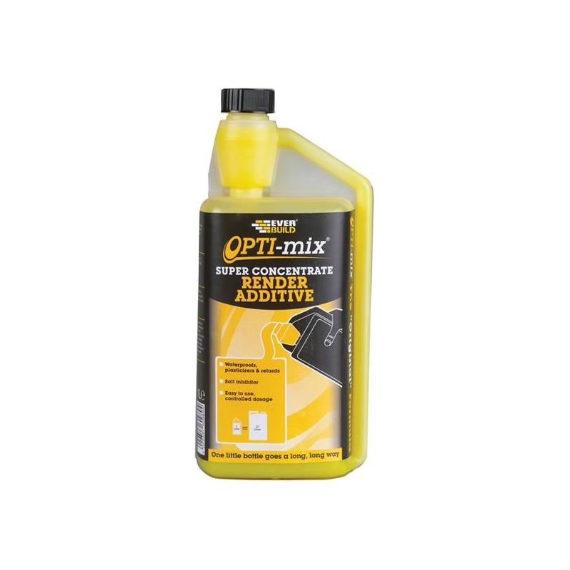 Everbuild Sika Opti-Mix 3-in-1 Render Additive 1 Litre Everbuild Sika - RockBottom Northamptin