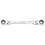 Draper HI-TORQ Metric Flexible Head Double Ring Ratchet Spanner, 16 x 17mm Draper - Town Tools
