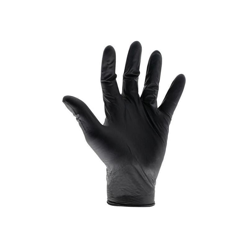 Scan Black Heavy-Duty Nitrile Disposable Gloves Medium Size 7 (Box of 100) Scan - RockBottom Nothampton