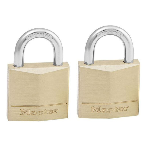 Master Lock Solid Brass 30mm Padlock 4-Pin - Keyed Alike x 2 Master Lock - RockBottom Northampton