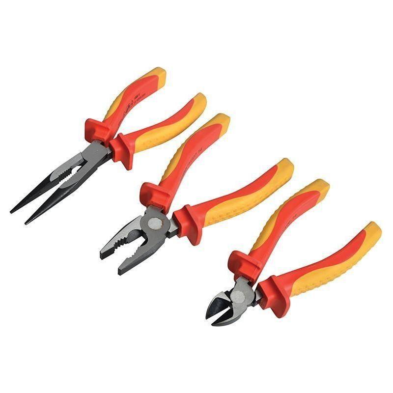 Faithfull VDE Pliers Set with Pouch, 3 Piece Faithfull - RockBottom Northampton
