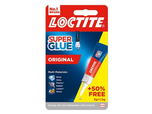 Loctite Super Glue Original Tube 3g + 50% Extra Free Loctite - RockBottom Northampton