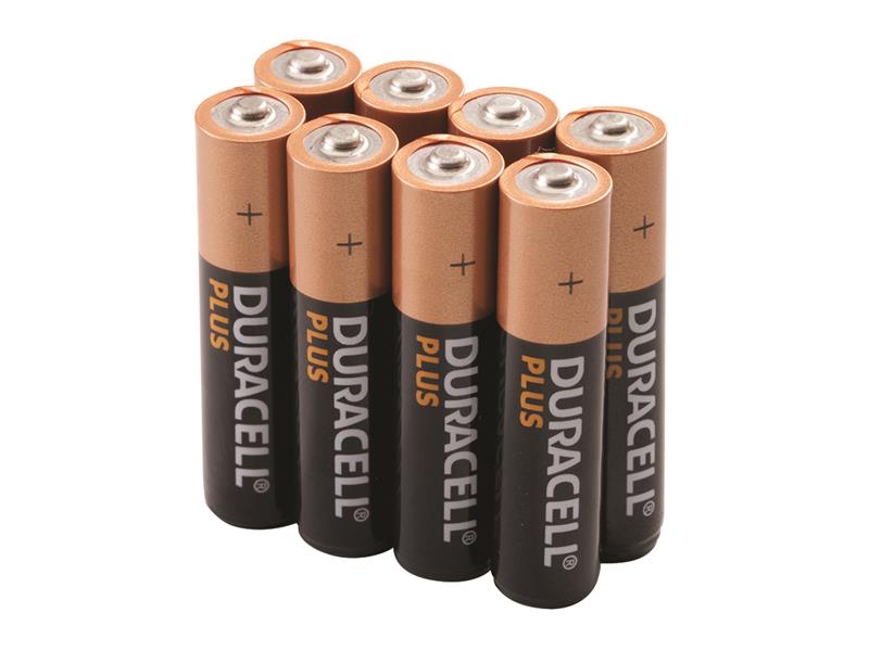 Duracell - AAA Cell Plus Power RO3A/LR0 Batteries (Pack 8)
