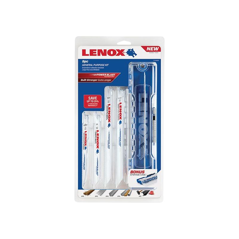 Lenox General-Purpose Reciprocating Saw Blade Kit, 9 Piece LENOX - RockBottom Northampton
