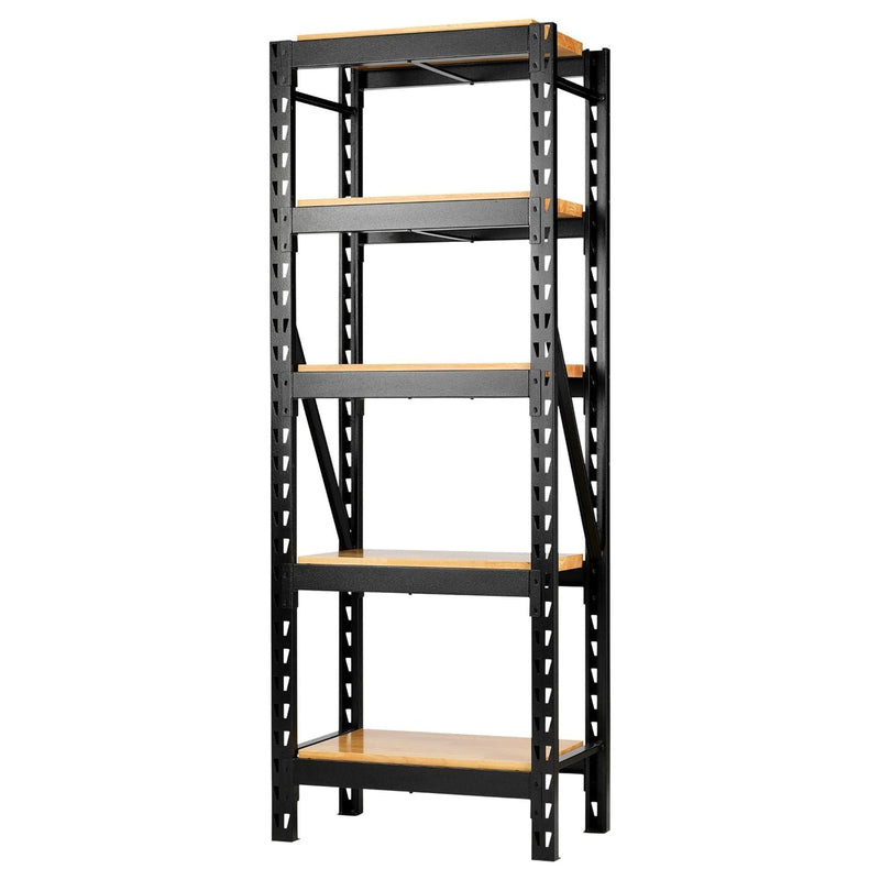 Bunker 22 Piece Modular 5 Tier Racking with Hardwood Shelving, 750mm Draper - Town Tools