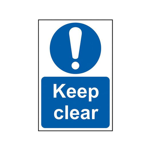 Scan Keep Clear - PVC Sign 200 x 300mm Scan - RockBottom Nothampton