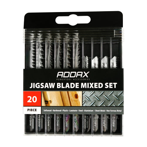 TIMCO Jigsaw Set Wood & Metal Cutting High Carbon Steel & HSS Blades - Mixed