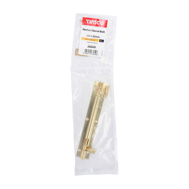 TIMCO Necked Barrel Bolt Satin Chrome