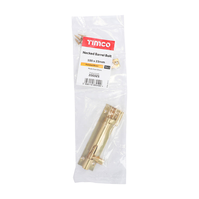 TIMCO Necked Barrel Bolt x 25mm