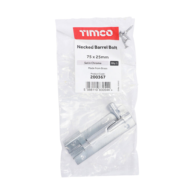 TIMCO Necked Barrel Bolt x 25mm