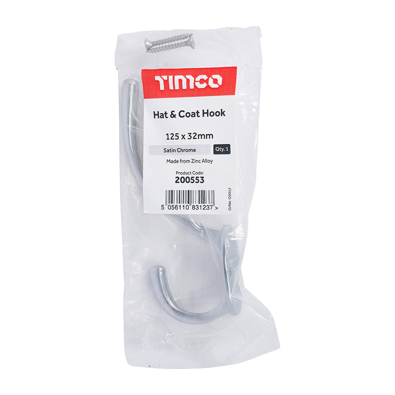 TIMCO Hat & Coat Hook Polished Brass