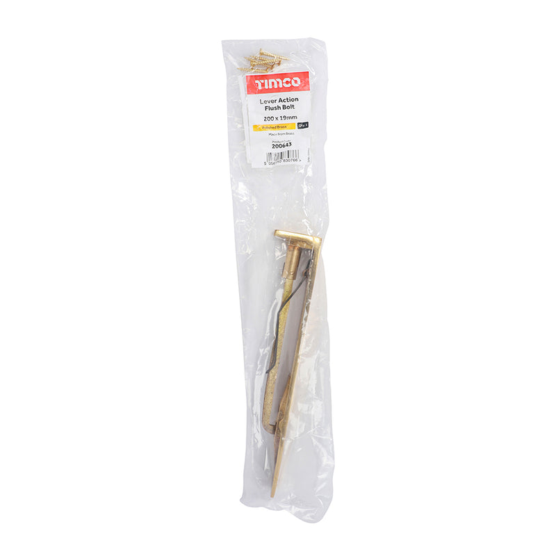 TIMCO Lever Action Flush Bolt Polished Chrome